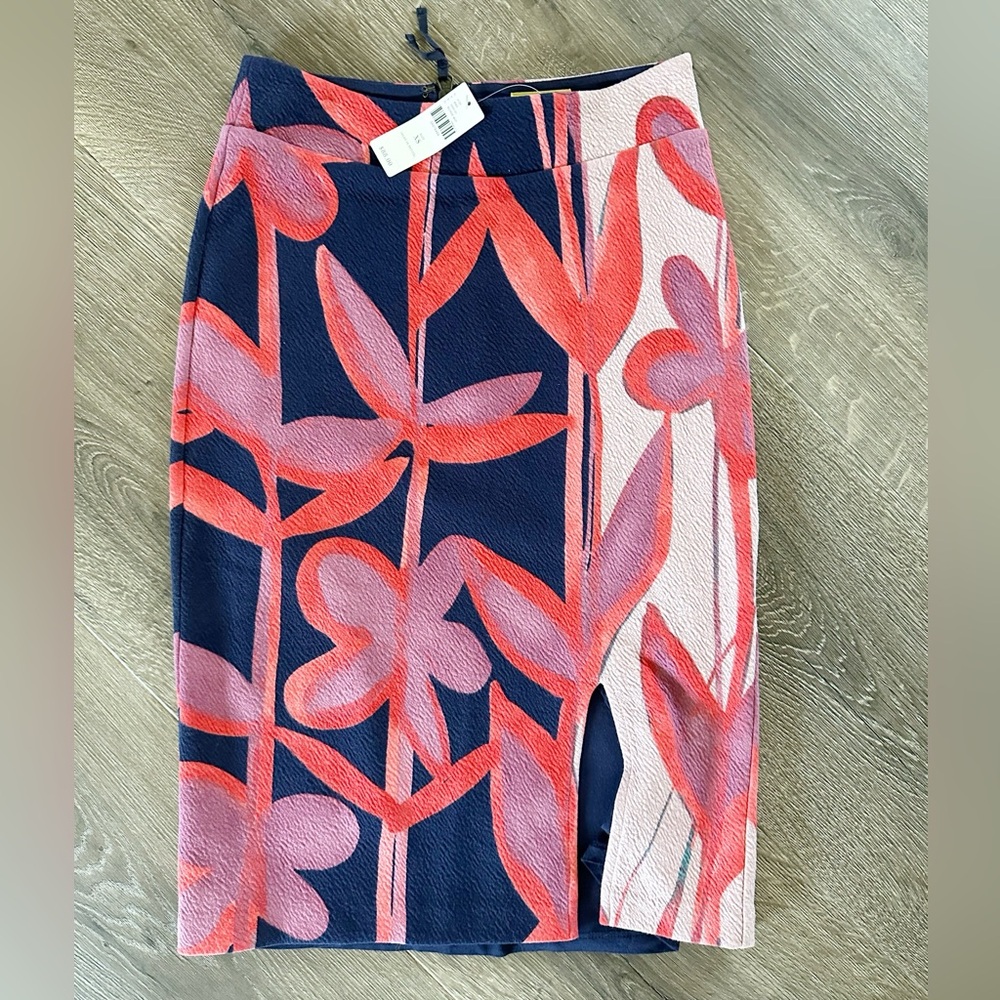 Anthropologie NEW floral stretchy pencil skirt